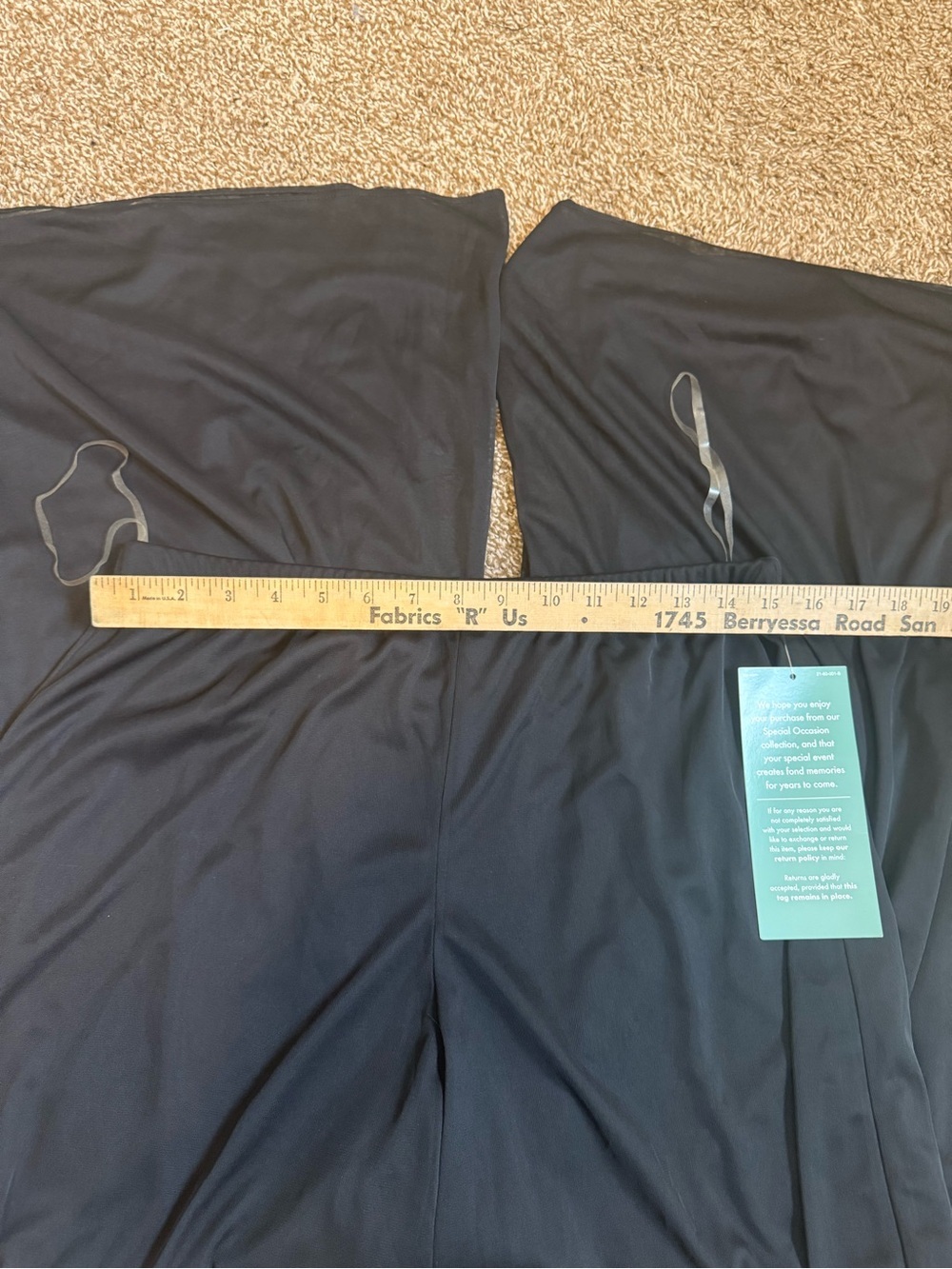 NEW MSK Black Sheer Palazzo Pants Large - Picture 8 of 8